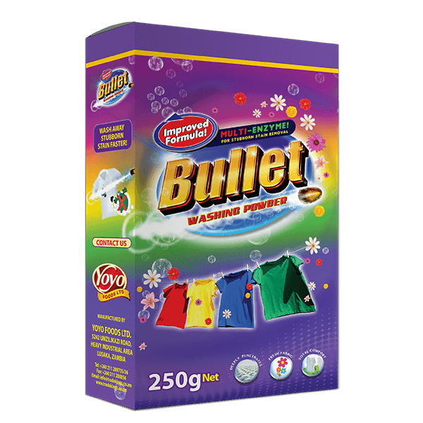 Bullet detergent powder