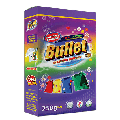 Bullet detergent powder